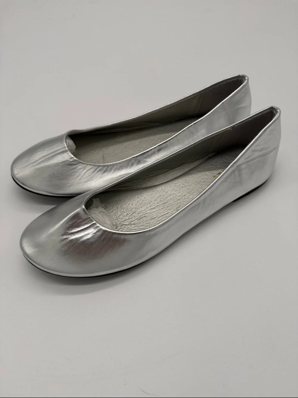 Silver Metallic Women's Ballet Flats